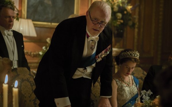TV Show The Crown Winston Churchill John Lithgow Queen Elizabeth II Claire Foy HD Wallpaper | Background Image