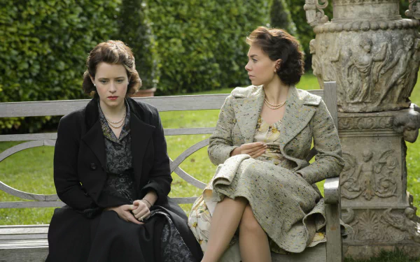 Vanessa Kirby Claire Foy Princess Margaret Queen Elizabeth II TV Show The Crown HD Desktop Wallpaper | Background Image