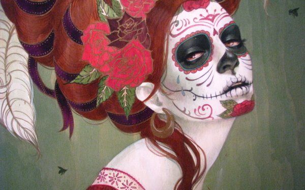 Artistic Sugar Skull Colorful HD Wallpaper | Background Image