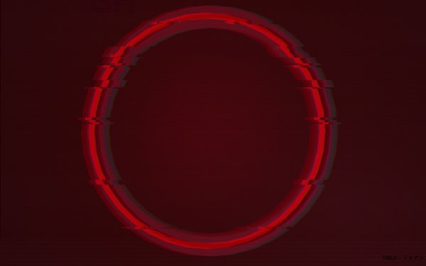Artistic Glitch Neon Ring Red Glitch Art HD Wallpaper | Background Image