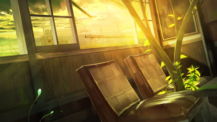 chair sunshine Anime Original HD Desktop Wallpaper | Background Image