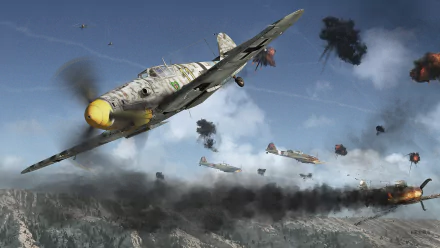 Messerschmitt Bf 109 Yakovlev Yak-9 warplane aircraft military battle HD Desktop Wallpaper | Background Image
