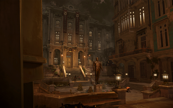 Video Game Dishonored: Death of the Outsider Dishonored City Statue HD Wallpaper | Background Image
