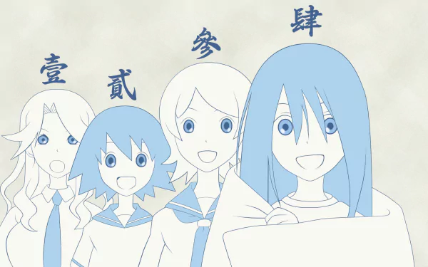 Tarou Sekiutsu Nami Hitou Kaere Kimura Kiri Komori Anime Sayonara Zetsubou-Sensei HD Desktop Wallpaper | Background Image
