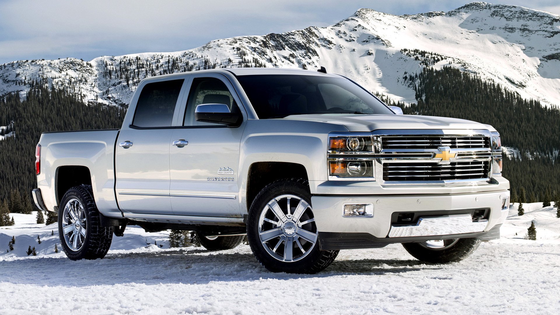 2013 Chevrolet Silverado High Country Crew Cab in the Snow Fondo de ...