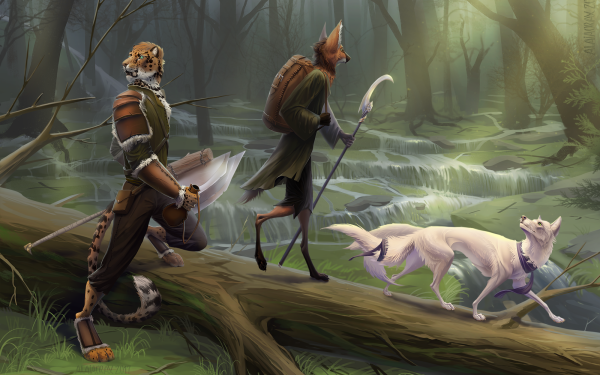 Fantasy Warrior Forest Creature HD Wallpaper | Background Image