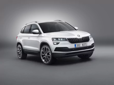 white car SUV car Skoda vehicle Skoda Karoq HD Desktop Wallpaper | Background Image