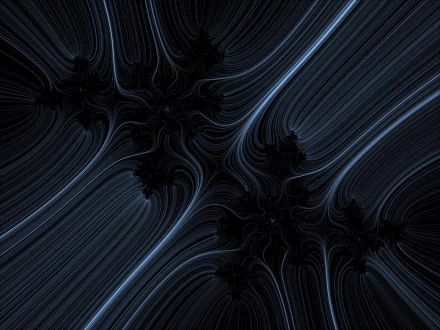 Abstract blue and dark swirling lines create a fluid, dynamic pattern in this HD PC desktop wallpaper and background.