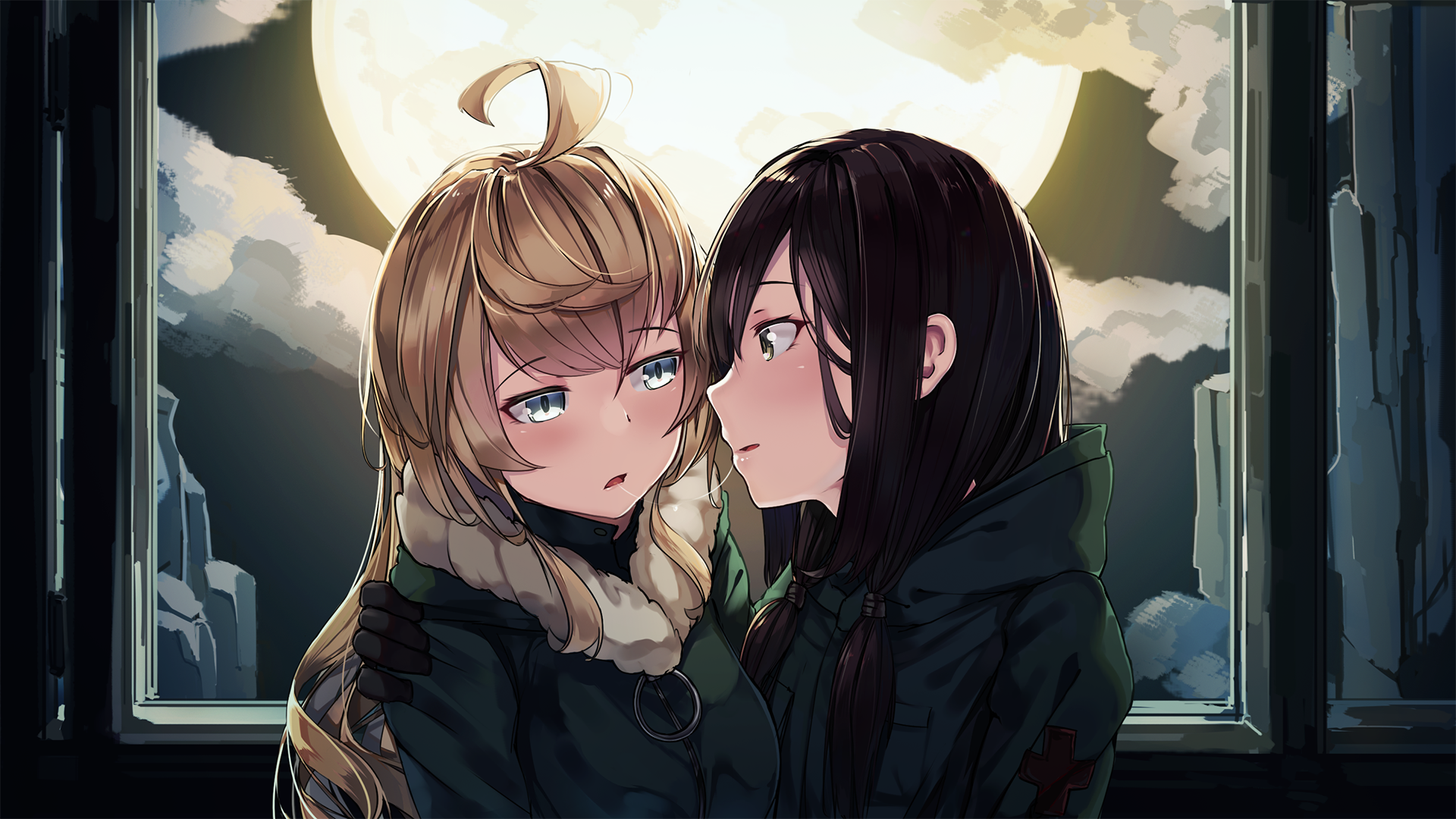 Yuuri And Chito Moonlit Scene HD Wallpaper Yuuri And Chito Moonlit Scene HD Wallpaper
