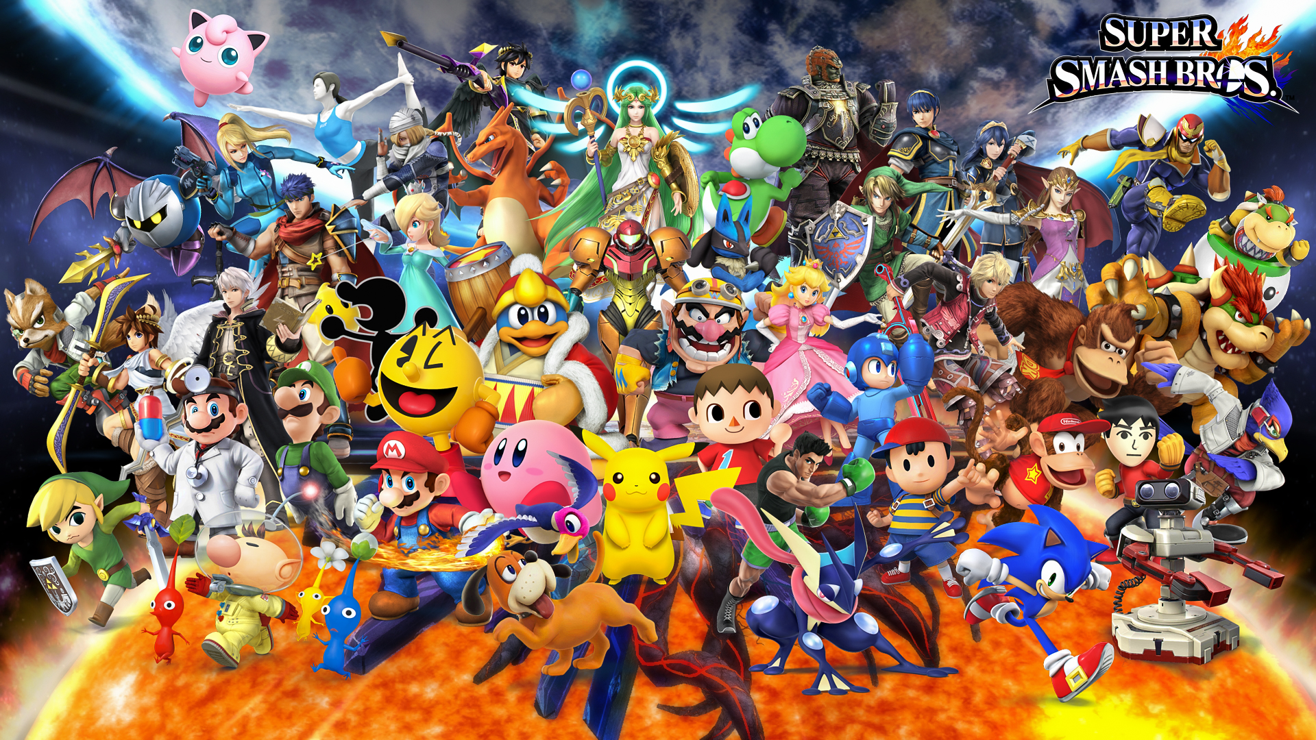 Super Smash Bros. for Nintendo 3DS and Wii U All Characters Wallpaper