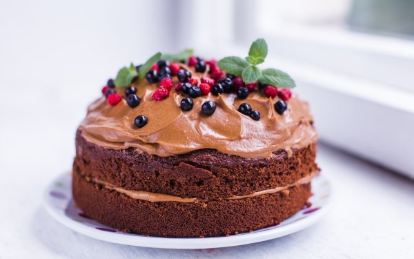 Food Cake Pastry Chocolate Berry HD Wallpaper | Background Image