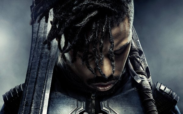 Películas Pantera Negra Michael B. Jordan Erik Killmonger Black Panther Black Hair Arma Espada Fondo de pantalla HD | Fondo de Escritorio