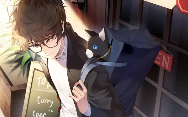 Morgana (Persona) Akira Kurusu video game Persona 5 HD Desktop Wallpaper | Background Image