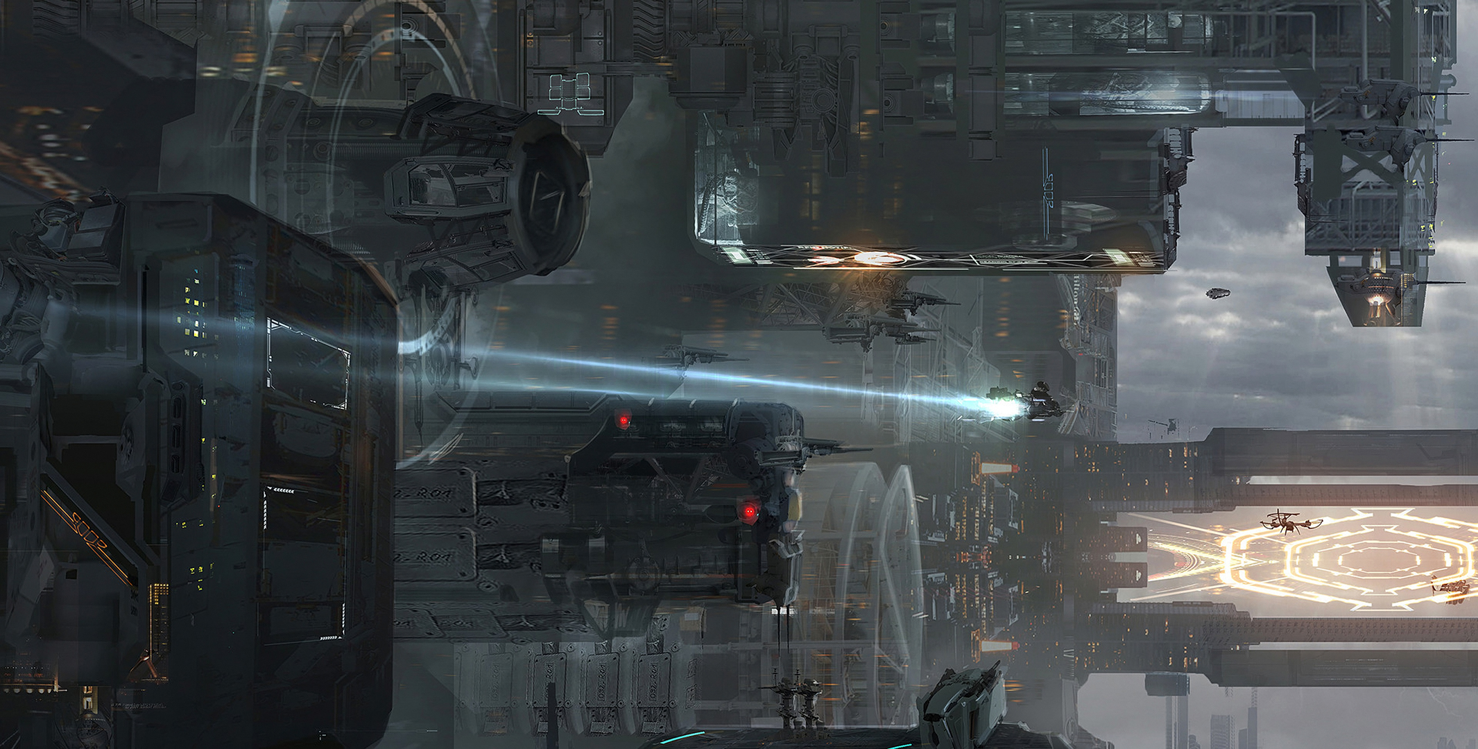 Download Sci Fi City Sci Fi City HD Wallpaper by Yingyi Xsu