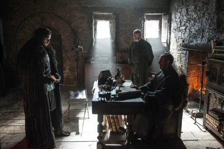 Stephen Dillane Liam Cunningham Kit Harington Stannis Baratheon Davos Seaworth Jon Snow TV Show Game Of Thrones HD Desktop Wallpaper | Background Image