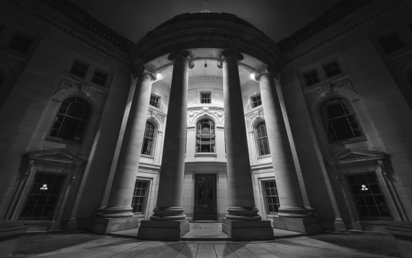 Black & White columns man made architecture HD Desktop Wallpaper | Background Image