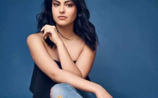 black hair brown eyes actress Celebrity Camila Mendes HD Desktop Wallpaper | Background Image