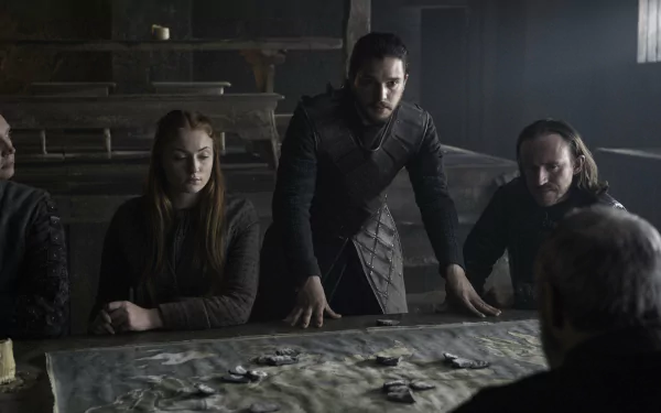 Ben Crompton Sophie Turner Kit Harington Dolorous Edd Sansa Stark Jon Snow TV Show Game Of Thrones HD Desktop Wallpaper | Background Image