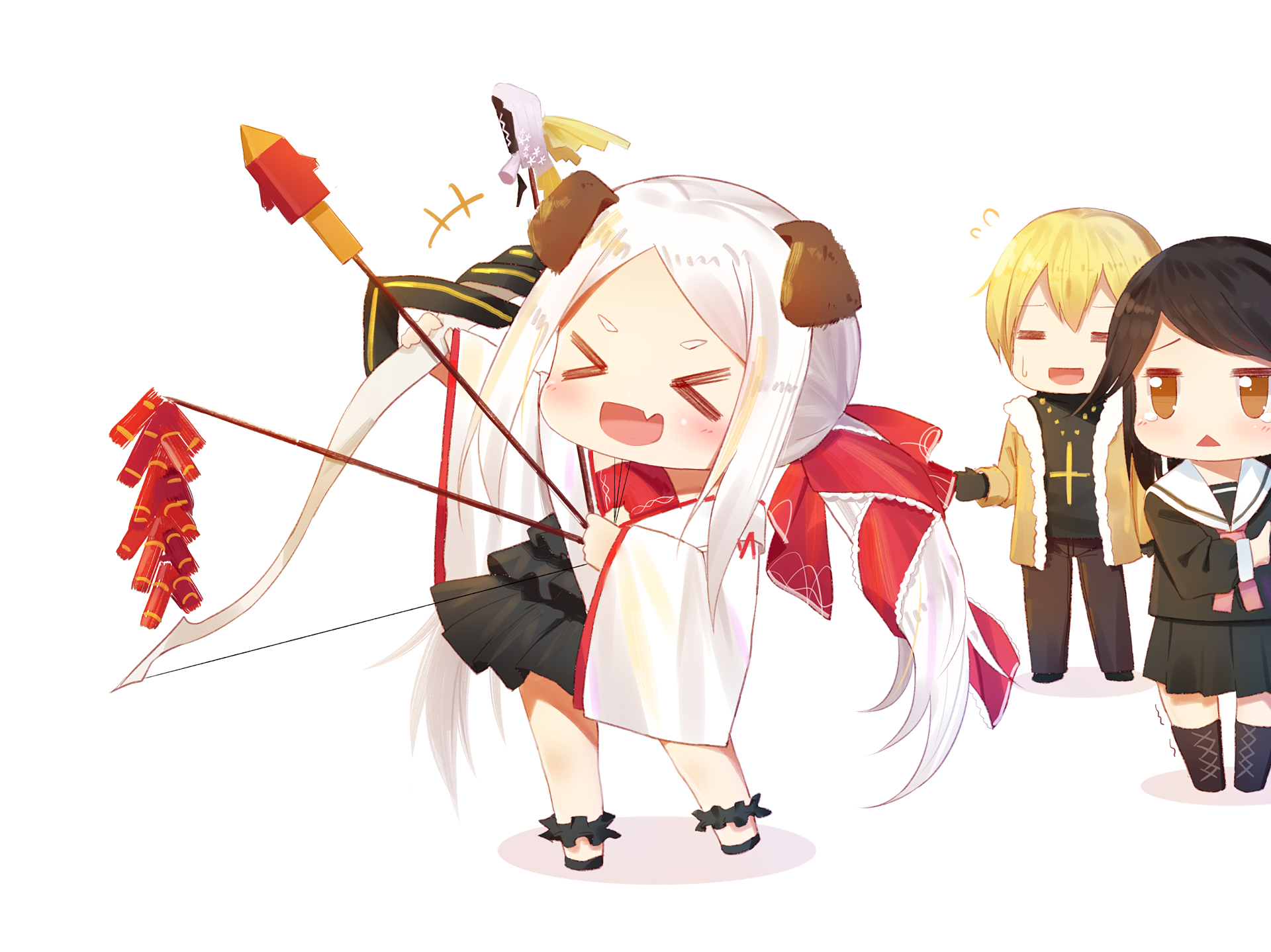 Chibi-style characters from the video game Forever 7th Capital in a lively scene, featured as an HD PC desktop wallpaper and background.