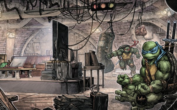 Comics TMNT Teenage Mutant Ninja Turtles Raphael Leonardo Meditation HD Wallpaper | Background Image