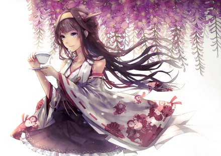 Kongou (Kancolle) Anime Kantai Collection HD Desktop Wallpaper | Background Image
