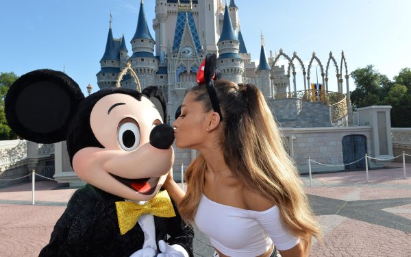 Celebrity Ariana Grande Singer Brunette Disney World Mickey Mouse HD Wallpaper | Background Image