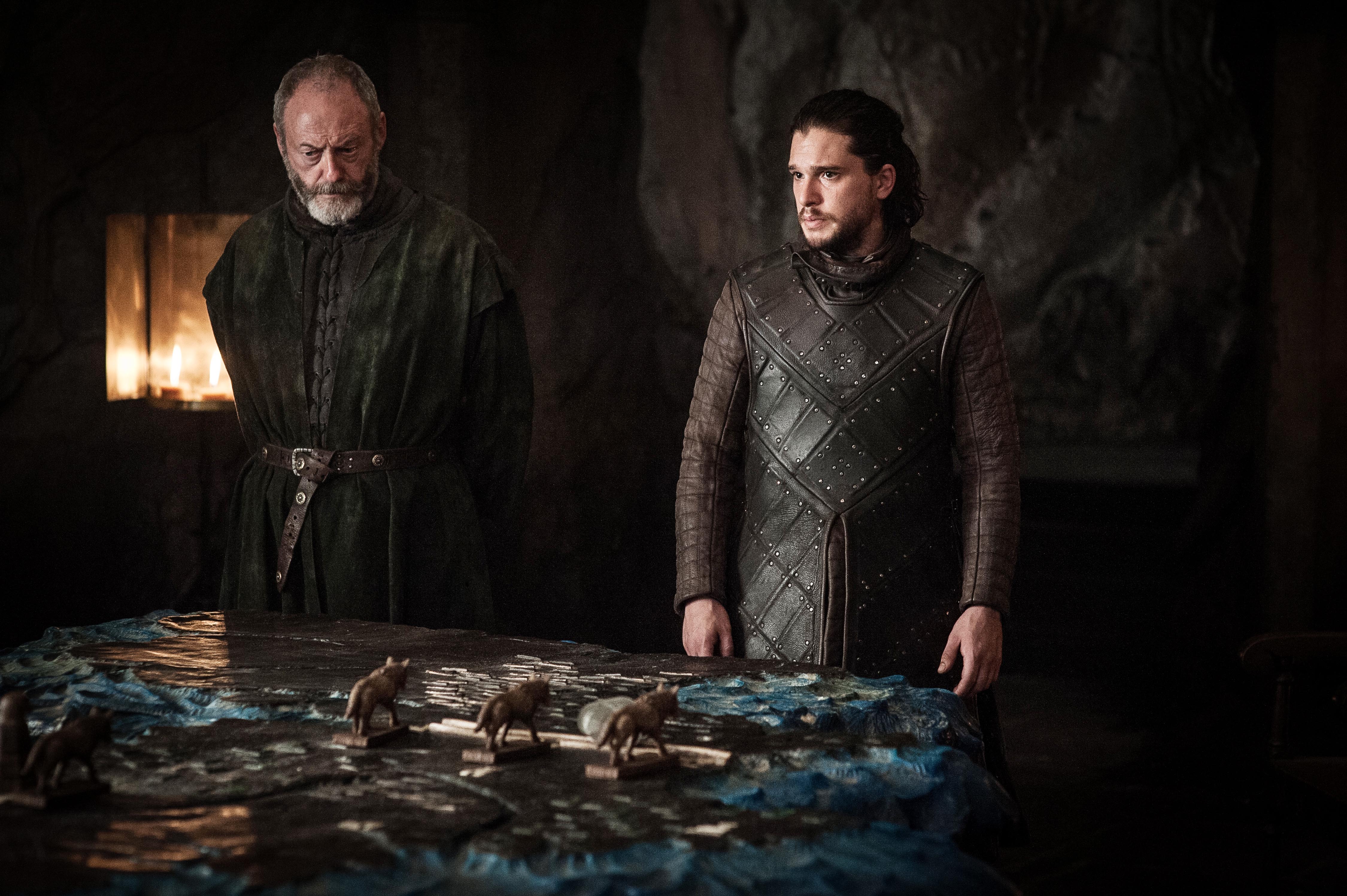 Download Kit Harington Liam Cunningham Jon Snow Davos Seaworth Tv Show Game Of Thrones 4k Ultra 