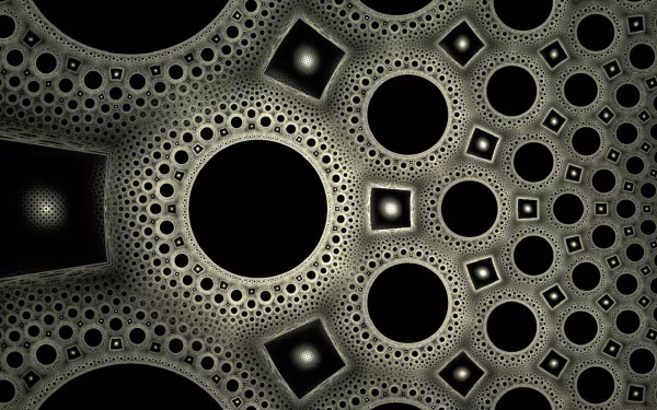 monochrome Abstract fractal HD Desktop Wallpaper | Background Image