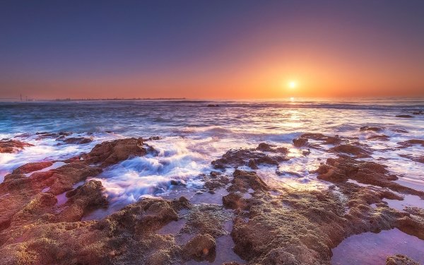 Nature Ocean Horizon Sunrise HD Wallpaper | Background Image