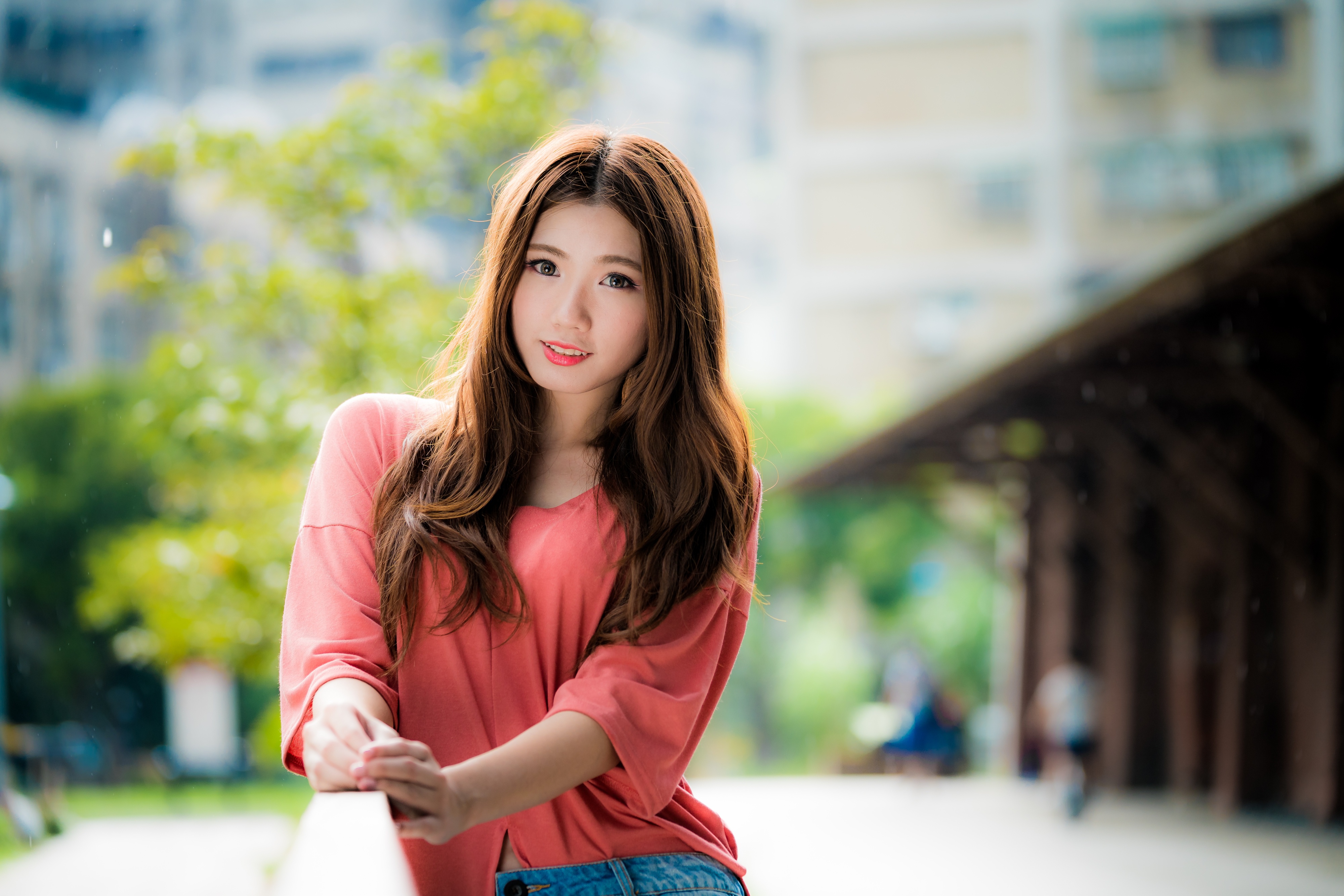 Download Lipstick Depth Of Field Brunette Smile Model Woman Asian 4k Ultra Hd Wallpaper By Luke Luo 0762