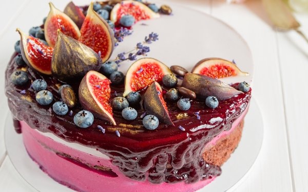 Food Cake Pastry Blueberry Fig HD Wallpaper | Background Image