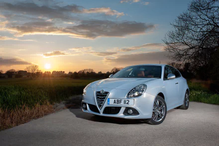 sunrise car Alfa Romeo vehicle alfa romeo giulietta HD Desktop Wallpaper | Background Image