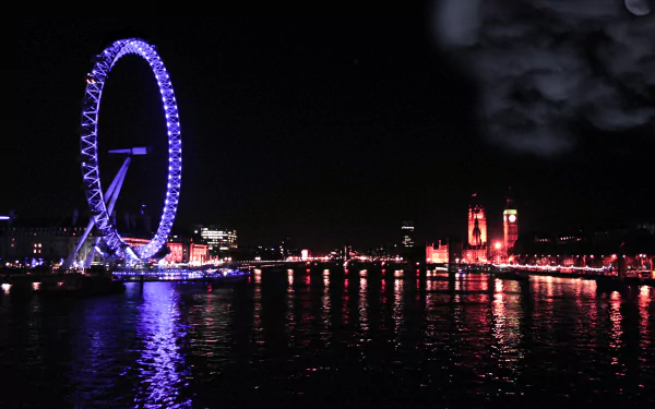  Purple London eye with moon