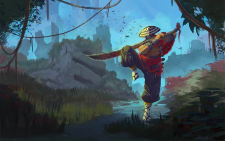 sword warrior Juggernaut (Dota 2) video game DotA 2 HD Desktop Wallpaper | Background Image