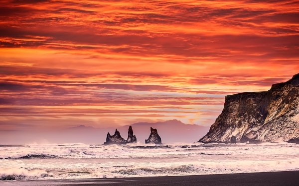 Earth Sunset Nature Sky Cloud Ocean Coast HD Wallpaper | Background Image