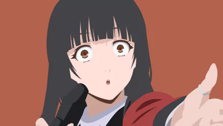 minimalist Yumeko Jabami Anime Kakegurui minimalist anime HD Desktop Wallpaper | Background Image