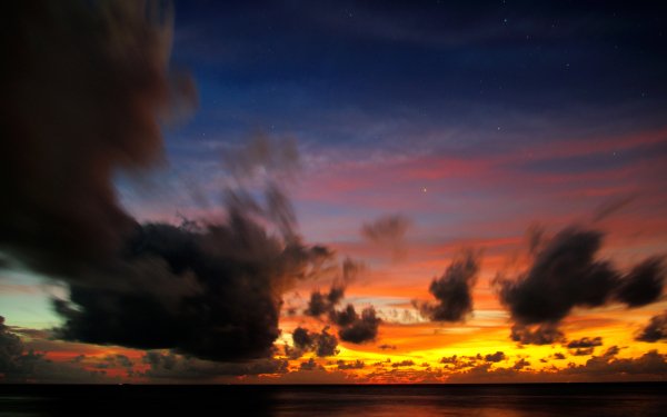 Earth Sunrise Nature Ocean Horizon Sky Cloud HD Wallpaper | Background Image