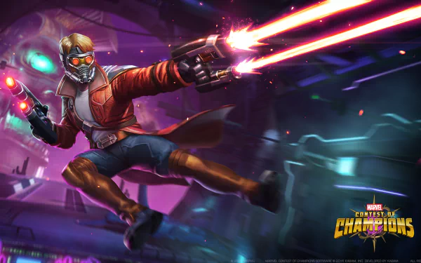 Star Lord video game MARVEL Contest of Champions HD Desktop Wallpaper | Background Image