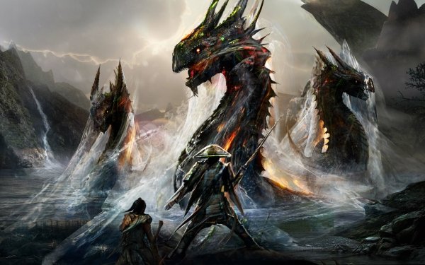 Fantasy Samurai Warrior Creature Sea Monster HD Wallpaper | Background Image