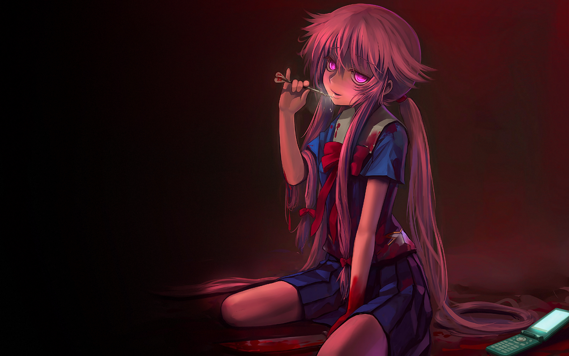 Yuno Gasai Wallpaper  Японские иллюстрации Дневник будущего Обои