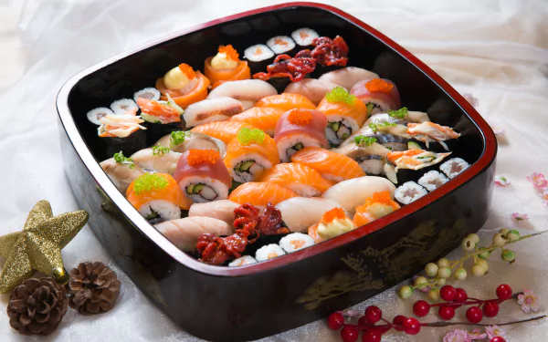 seafood rice fish food sushi HD Desktop Wallpaper | Background Image