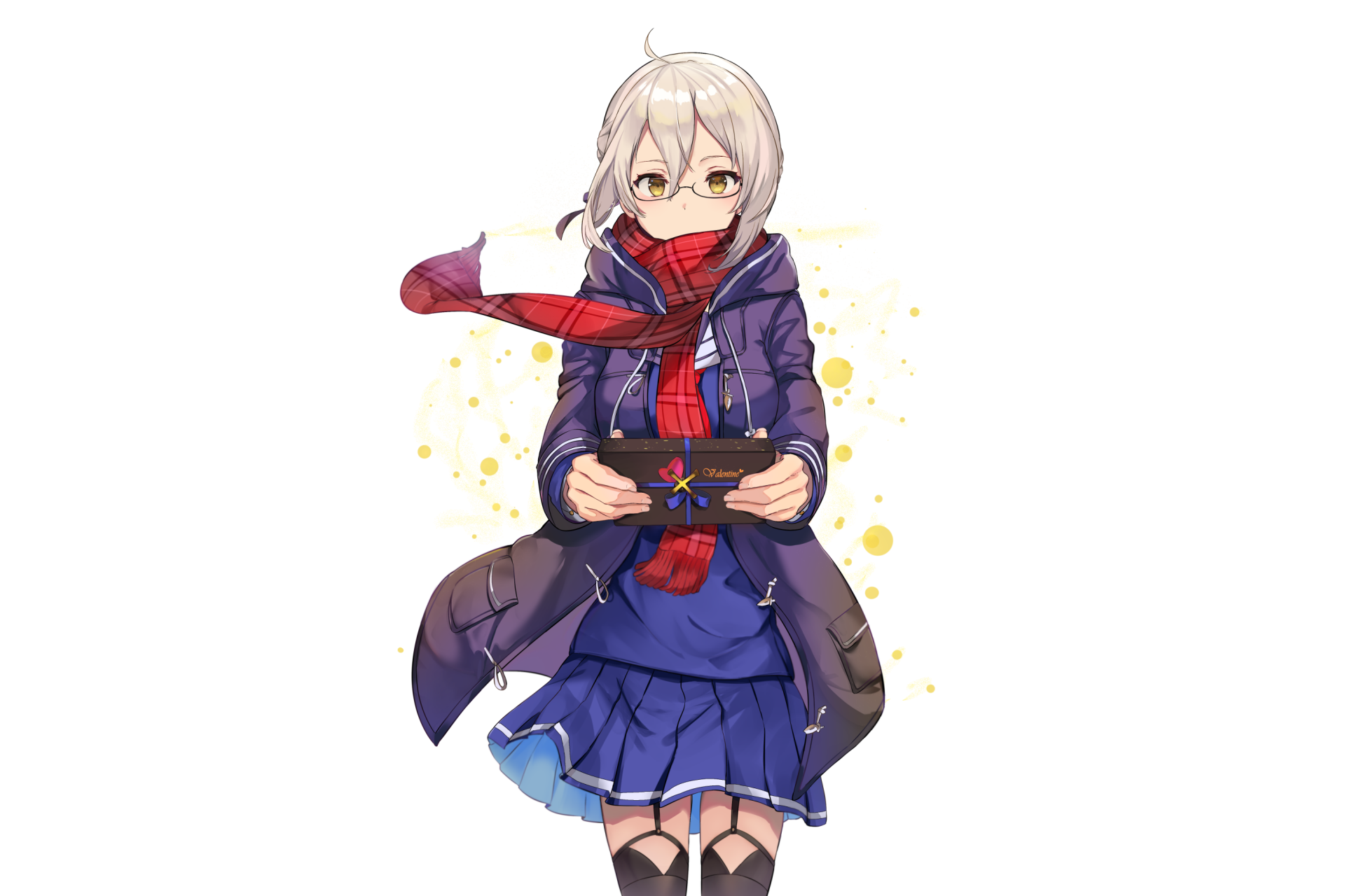 HD PC desktop wallpaper of Heroine X from Fate/Grand Order anime, featuring her in a blue outfit with a red scarf and holding a game controller.