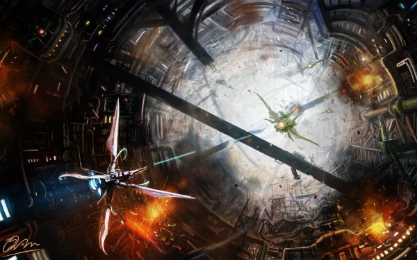Anime Original Spaceship HD Wallpaper | Background Image