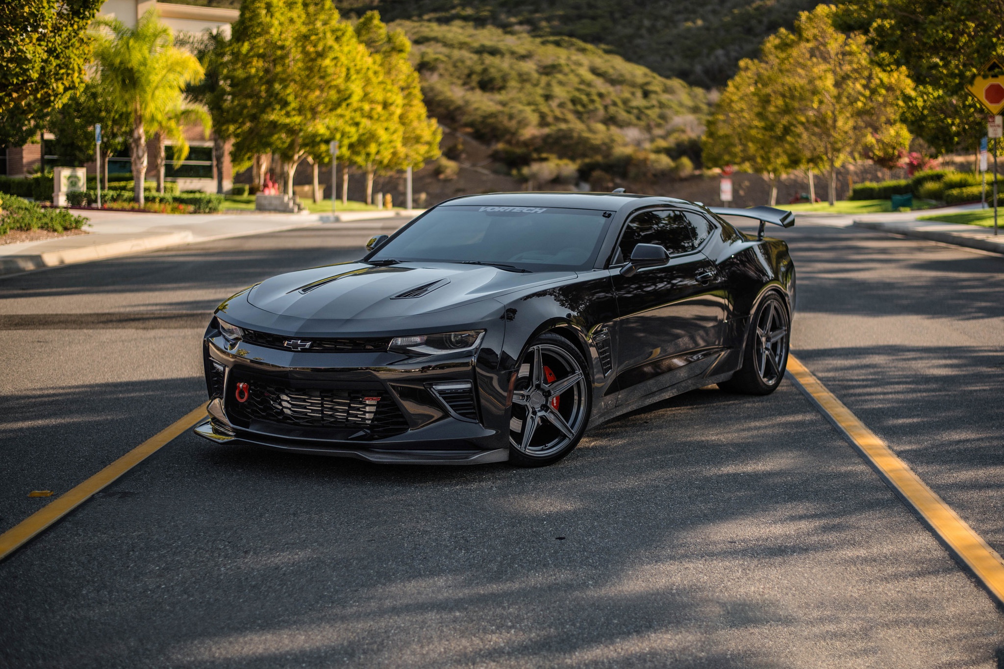 Download Muscle Car Black Car Car Chevrolet Vehicle Chevrolet Camaro HD