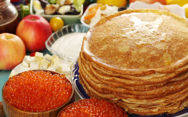 caviar still life food crêpe HD Desktop Wallpaper | Background Image
