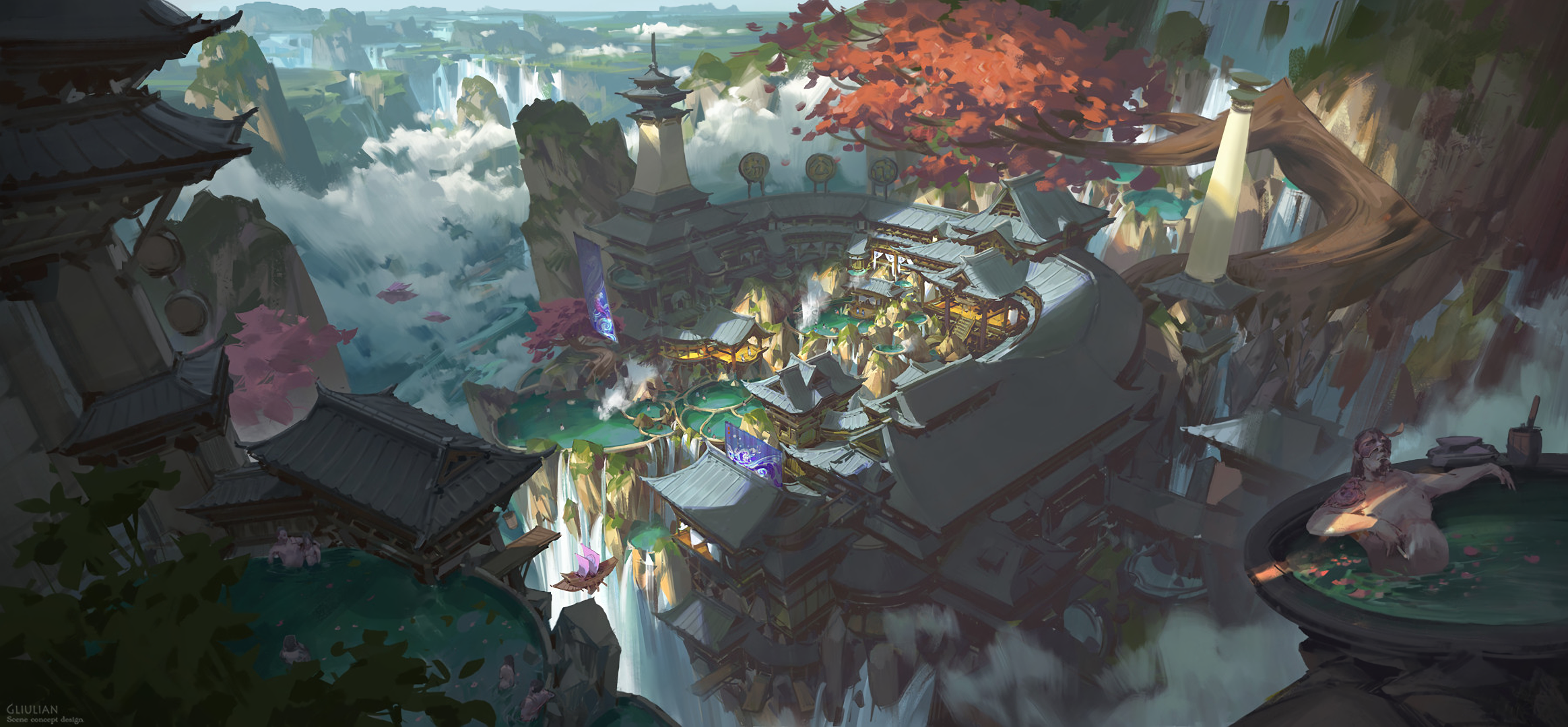 Download Fantasy City HD Wallpaper by G Liulian