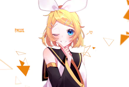 Rin Kagamine Anime Vocaloid HD Desktop Wallpaper | Background Image