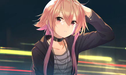 short hair pink eyes blonde face Asuka Ninomiya Anime The iDOLM@STER Cinderella Girls HD Desktop Wallpaper | Background Image
