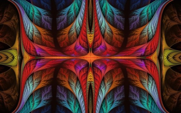Abstract Fractal Colors Colorful Symmetry HD Wallpaper | Background Image