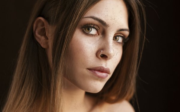 Women Face Model Freckles Redhead Eye HD Wallpaper | Background Image